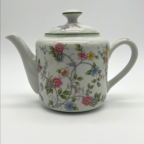 Andrea By Sadek Other - Vintage 1960s Floral Pastel Porcelain Teapot “Corona” from Andrea by Sadek Japan